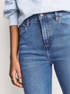 Next Mid Rise Stretch Bootcut Jeans Mid Blue Denim Best