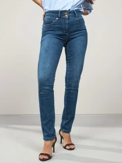 Next Slim Lift And Shape Jeans Mid Blue Denim New