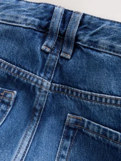 Next Straight Leg Jeans Mid Blue Denim