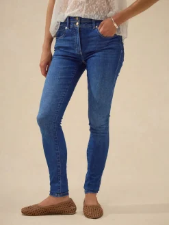 Next Lift Slim And Shape Skinny Jeans Mid Blue Denim Wash Online