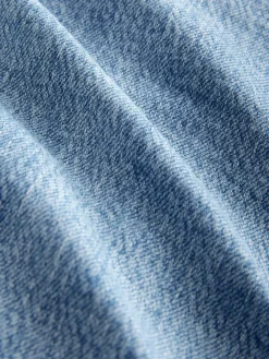 Next Fitted Denim Jacket Mid Blue Clearance