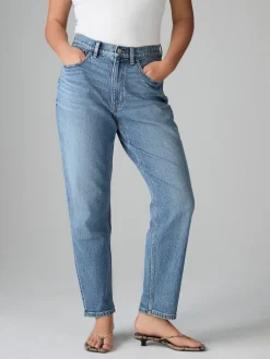 Next Hourglass Comfort Stretch Column Mom Jeans Mid Blue Outlet