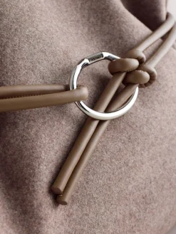 Next Mink Brown Felt Belted Shoulder Bag Hot