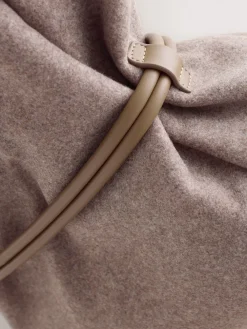 Next Mink Brown Felt Belted Shoulder Bag Hot