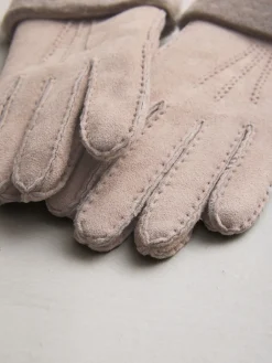 Next N. Premium Leather Sheepskin Gloves Mink Brown
