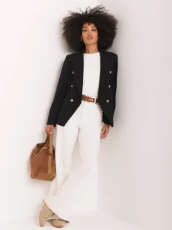 Mint Velvet Black Double Breasted Blazer