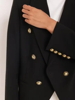 Mint Velvet Black Double Breasted Blazer