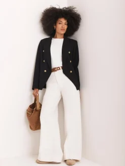 Mint Velvet Black Double Breasted Blazer