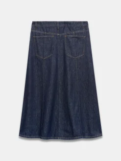 Mint Velvet Blue Denim Midi Skirt Hot