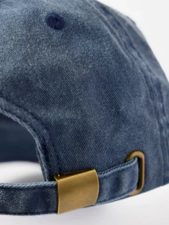 Mint Velvet Blue Denim Slogan Cap Outlet