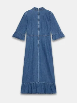 Mint Velvet Blue Indigo Denim Midi Shirt Dress Best