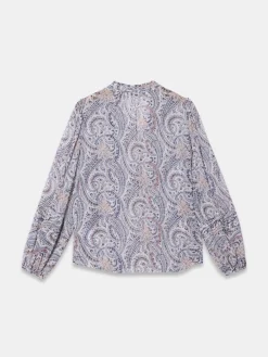 Mint Velvet Brown Paisley Print Blouse New