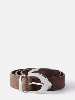 Mint Velvet Statement Leather Belt Brown Discount