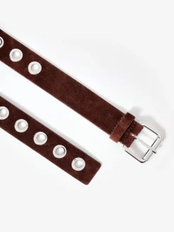 Mint Velvet Brown Suede Eyelet Belt Outlet