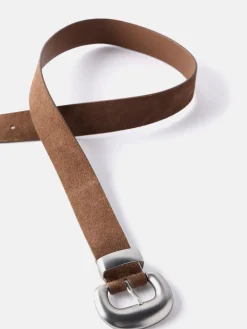 Mint Velvet Brown Suede Statement Buckle Belt Discount