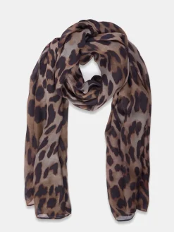 Mint Velvet Cream Leopard Print Scarf Hot