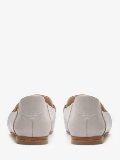 Mint Velvet Leather Camille Loafers Stone Cream Best