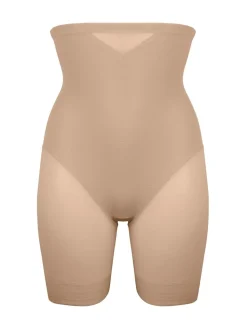 Miraclesuit High Waisted Thigh Slimming Sheer Shorts Warm Beige