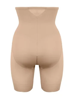 Miraclesuit High Waisted Thigh Slimming Sheer Shorts Warm Beige