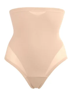 Miraclesuit High Waisted Sheer Firm Tummy Control Thong Warm Beige Best