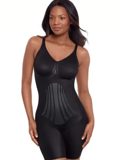 Miraclesuit Modern Miracle Extra Firm Control Thigh Slimming Bodysuit with Lycra Fit Sense Technology Black