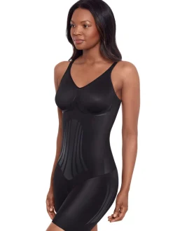 Miraclesuit Modern Miracle Extra Firm Control Thigh Slimming Bodysuit with Lycra Fit Sense Technology Black