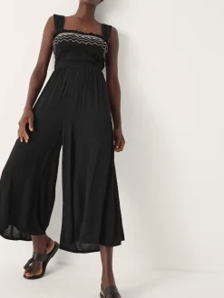 Monsoon Black Billie Embroidered Jumpsuit New