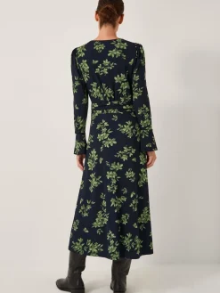 Monsoon Blue Joules Long Sleeve Jersey Midi Dress