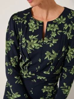 Monsoon Blue Joules Long Sleeve Jersey Midi Dress