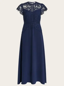 Monsoon Monica Lace Midi Dress Blue Sale