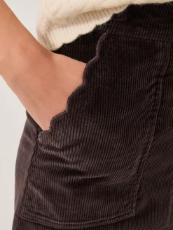 Monsoon Malika Corduroy Midi Skirt Brown Sale