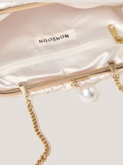 Monsoon Cream Suvi Flower Embellished Clutch Bag Online