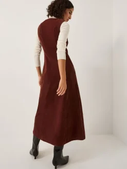 Monsoon Red Rubi Sleeveless Scallop Midi Dress New