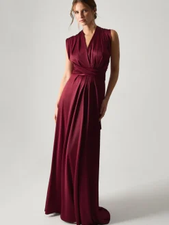 Monsoon Thea Multiway Bridesmaid Dress Red Discount