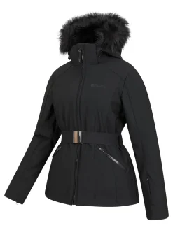 Mountain Warehouse Black Womens Swiss Recco Snow Ski Jacket Hot