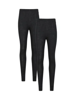 Mountain Warehouse Black Womens Merino Thermal Trousers Multipack Discount
