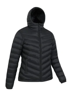 Mountain Warehouse Black Seasons Womens Water-Resistant Padded Jacket Hot
