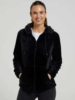 Mountain Warehouse Black Womens Snaggle Hooded Fleece Discount