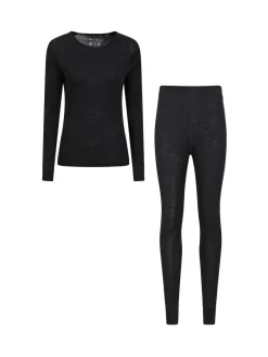 Mountain Warehouse Black Womens Merino Long Sleeve Thermal Top Best