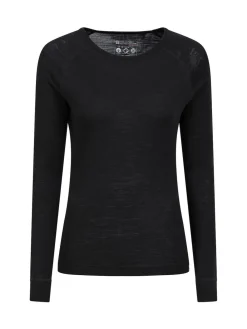 Mountain Warehouse Black Womens Merino Long Sleeve Thermal Top Best