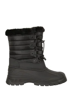 Mountain Warehouse Whistler Womens Sherpa Lined Adaptive Snow Boots Black Best