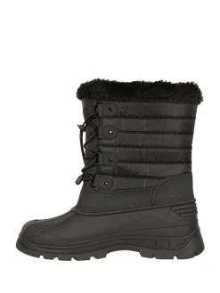 Mountain Warehouse Whistler Womens Sherpa Lined Adaptive Snow Boots Black Best