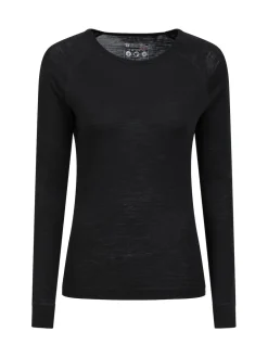 Mountain Warehouse Womens Merino II Thermal Top Black New