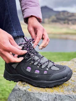 Mountain Warehouse Black Adventurer Womens Waterproof Walking Boots Sale