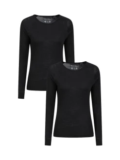 Mountain Warehouse Black Womens Merino Thermal Top Clearance