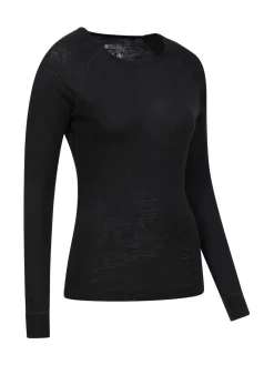 Mountain Warehouse Black Womens Merino Thermal Top Clearance
