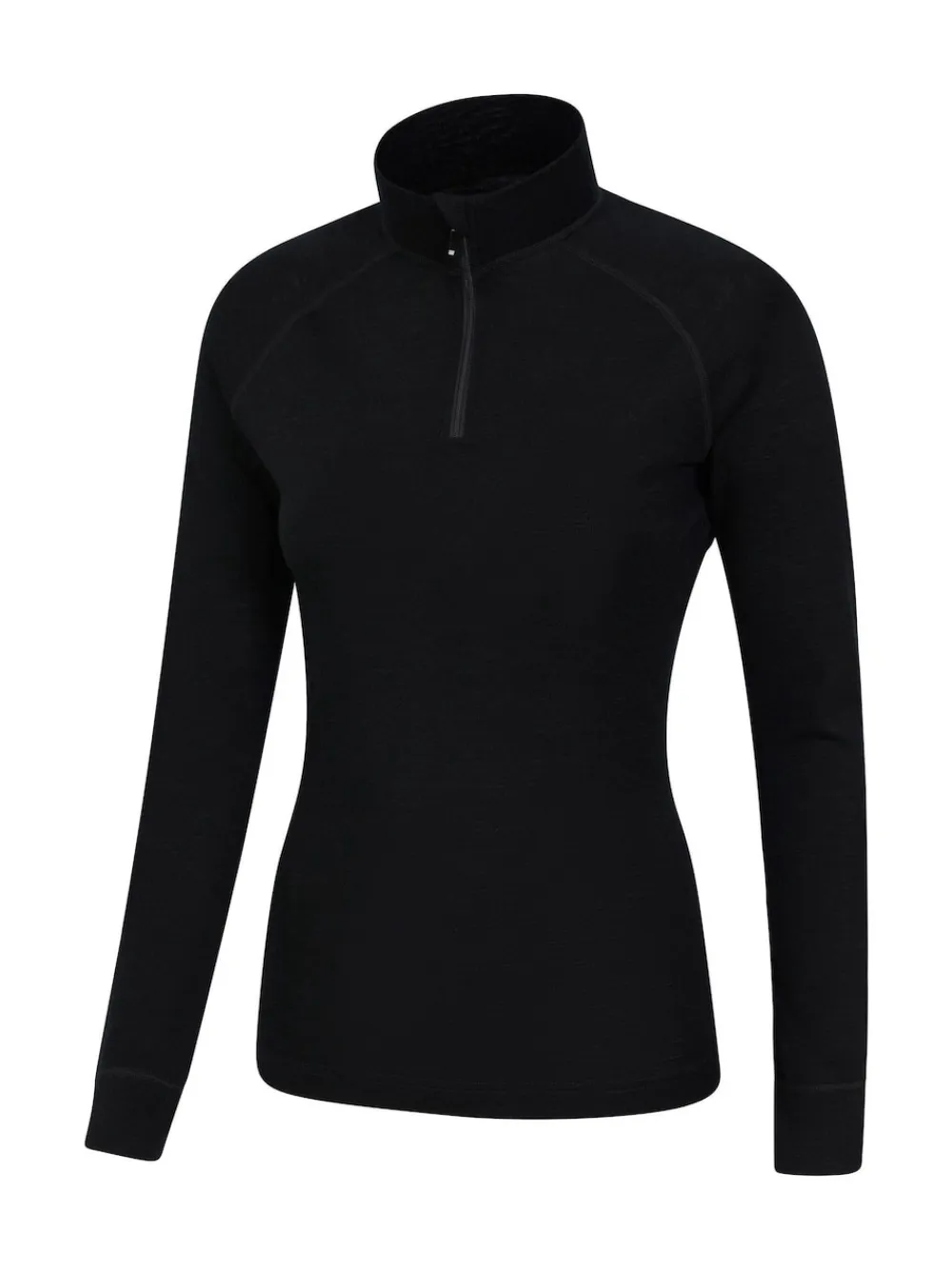 Mountain Warehouse Black Womens Merino Zip Neck Thermal Top Online
