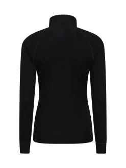Mountain Warehouse Black Womens Merino Zip Neck Thermal Top Online