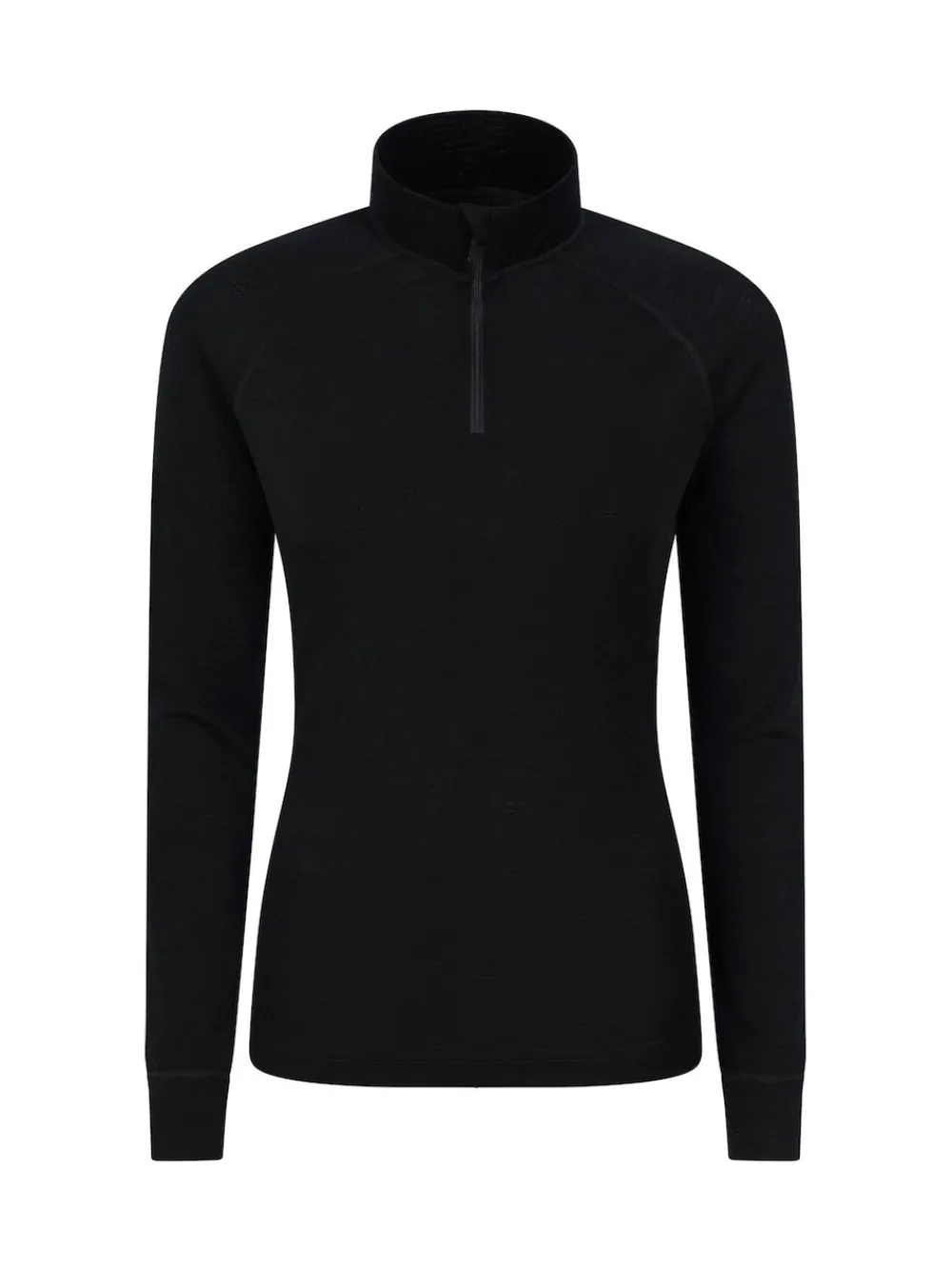 Mountain Warehouse Black Womens Merino Zip Neck Thermal Top Online