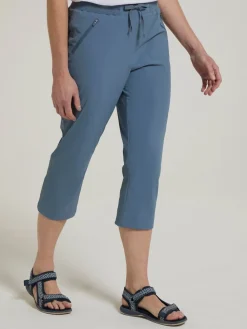 Mountain Warehouse Light Blue Womens Explorer Quick Drying Capri Online